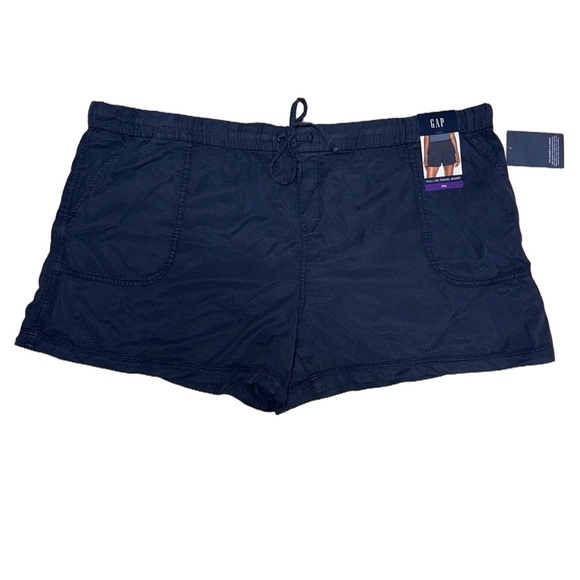GAP Navy Pull-On Tencel Shorts - Picture 1 of 9